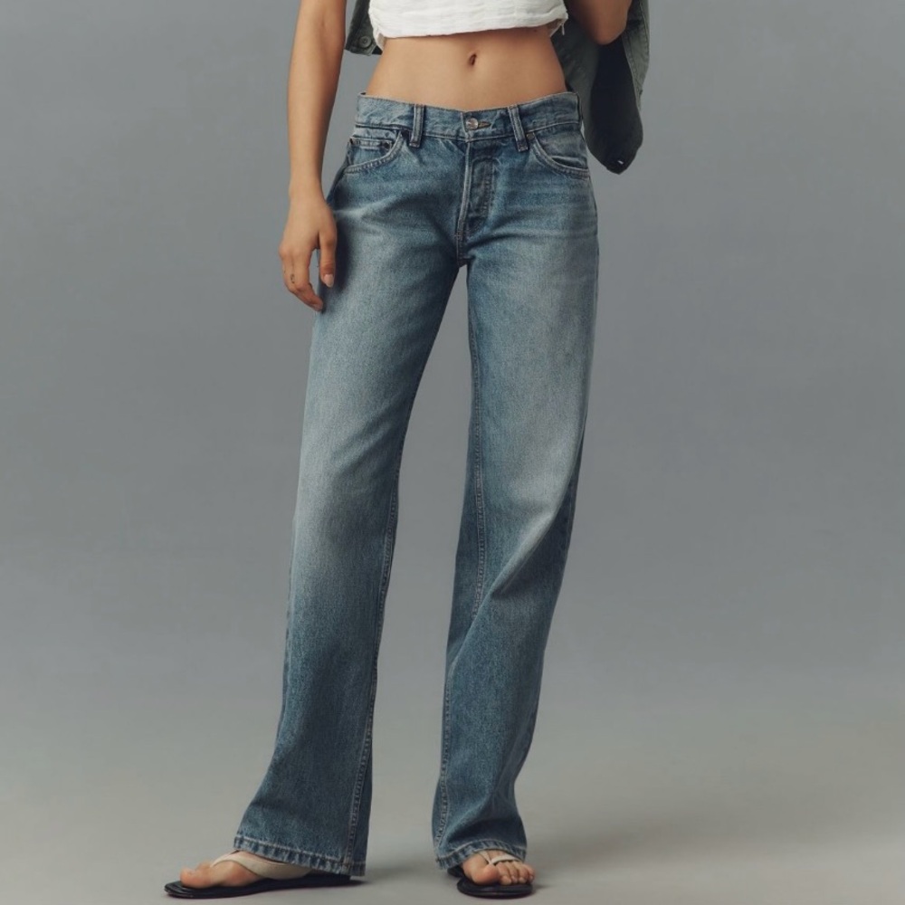 EB Denim Women Straight Leg Jeans - Medium Blue Wash